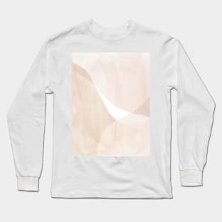 Neutral pastel tone abstract shapes Long Sleeve T-Shirt